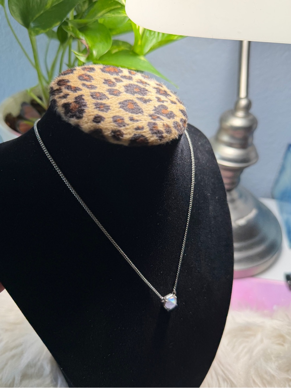 Kendra Scott Silver Dainty Hexagon Necklace